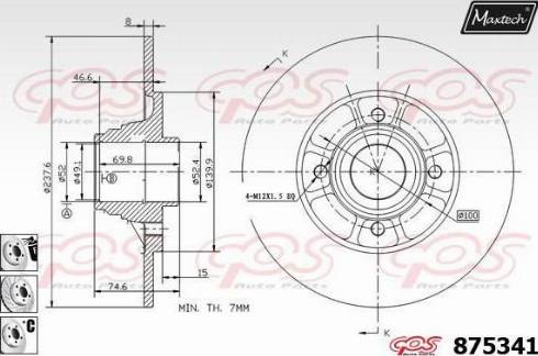 Maxtech 875341.6881 - Тормозной диск unicars.by