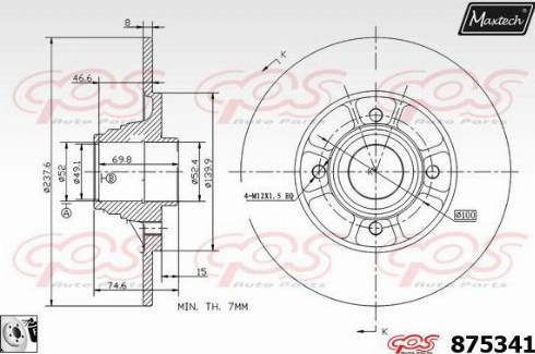 Maxtech 875341.0081 - Тормозной диск unicars.by