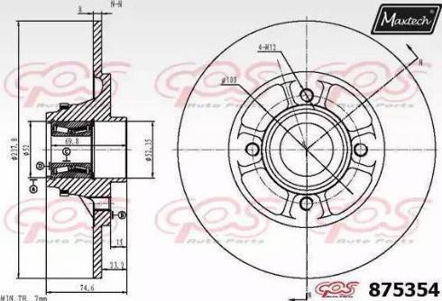 Maxtech 875354.6061 - Тормозной диск unicars.by