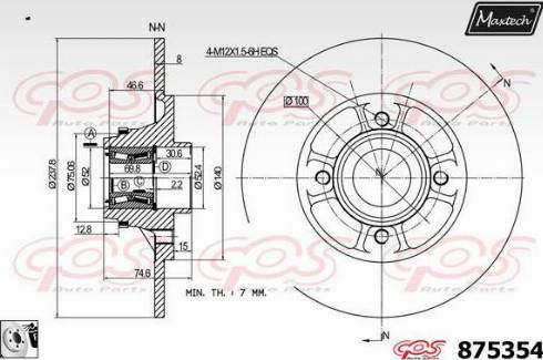 Maxtech 875354.0081 - Тормозной диск unicars.by