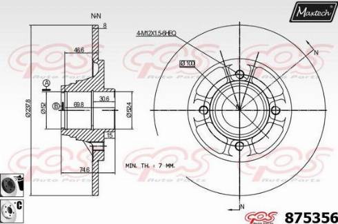 Maxtech 875356.6061 - Тормозной диск unicars.by