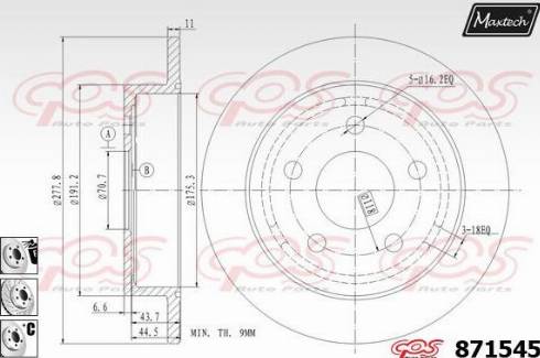 Maxtech 871545.6880 - Тормозной диск unicars.by