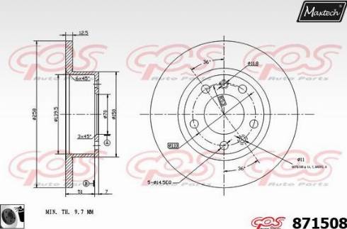 Maxtech 871508.0060 - Тормозной диск unicars.by