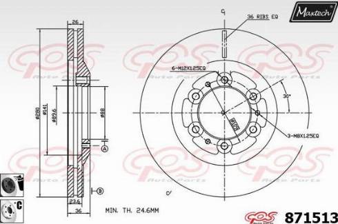 Maxtech 871513.6060 - Тормозной диск unicars.by