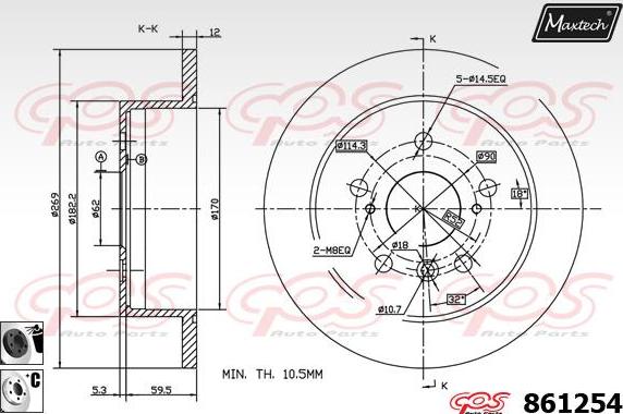 Maxtech 871525 - Тормозной диск unicars.by