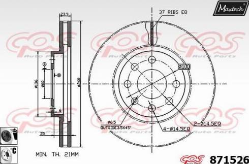 Maxtech 871526.6060 - Тормозной диск unicars.by