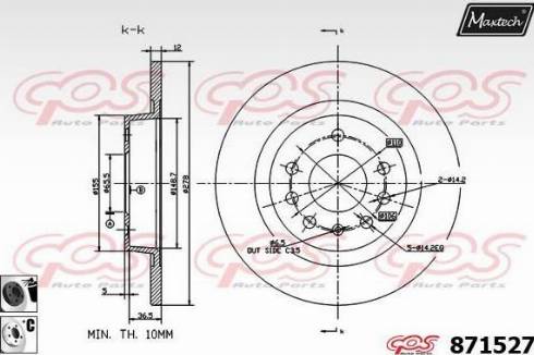 Maxtech 871527.6060 - Тормозной диск unicars.by