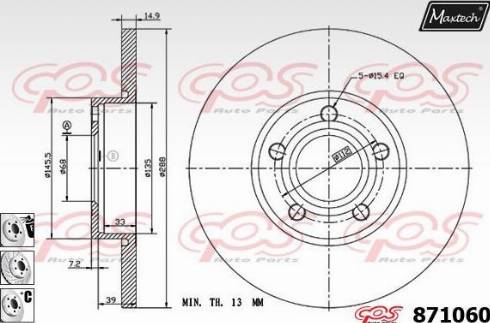 Maxtech 871060.6880 - Тормозной диск unicars.by