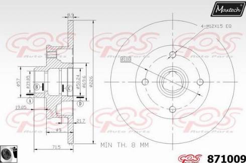 Maxtech 871009.0060 - Тормозной диск unicars.by