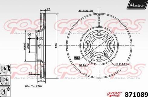 Maxtech 871089.6980 - Тормозной диск unicars.by