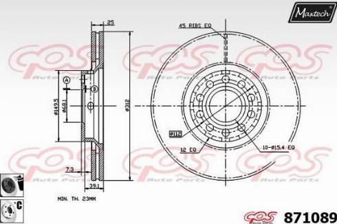 Maxtech 871089.6060 - Тормозной диск unicars.by