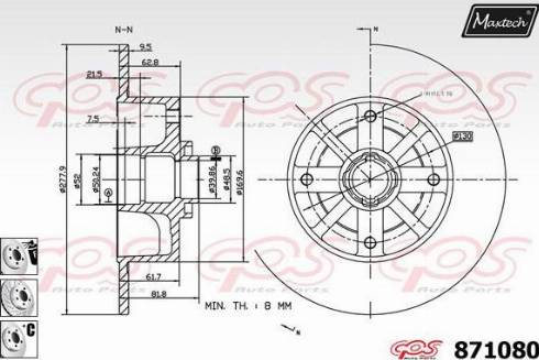 Maxtech 871080.6880 - Тормозной диск unicars.by