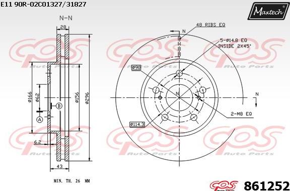 Maxtech 871080 - Тормозной диск unicars.by