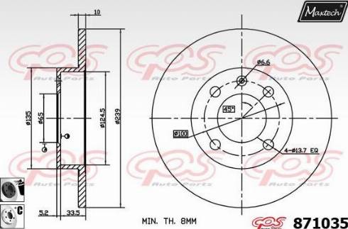 Maxtech 871035.6060 - Тормозной диск unicars.by