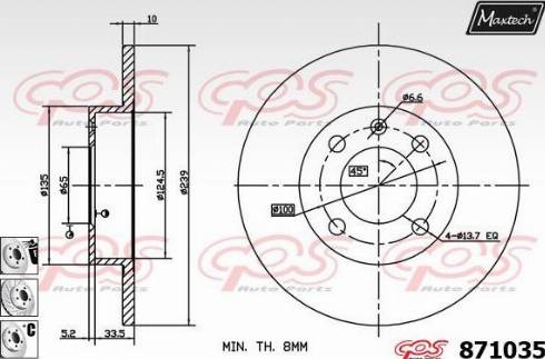 Maxtech 871035.6880 - Тормозной диск unicars.by