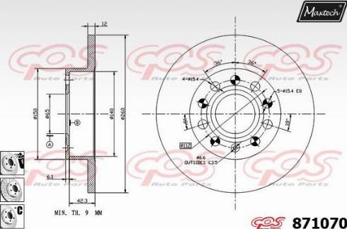 Maxtech 871070.6980 - Тормозной диск unicars.by