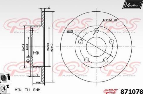 Maxtech 871078.6060 - Тормозной диск unicars.by