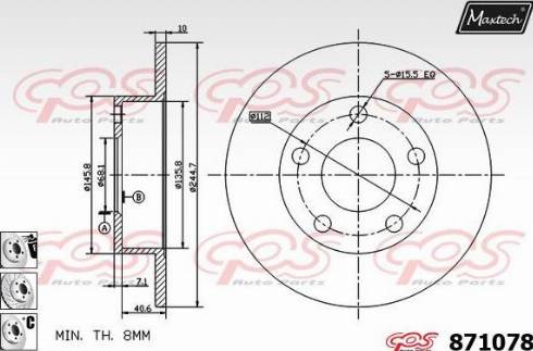 Maxtech 871078.6880 - Тормозной диск unicars.by