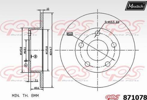 Maxtech 871078.0000 - Тормозной диск unicars.by