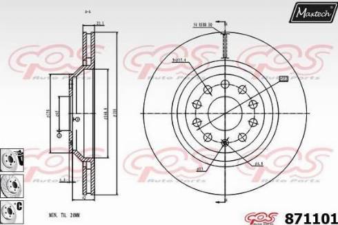 Maxtech 871101.6880 - Тормозной диск unicars.by