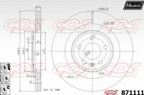 Maxtech 871111.6980 - Тормозной диск unicars.by