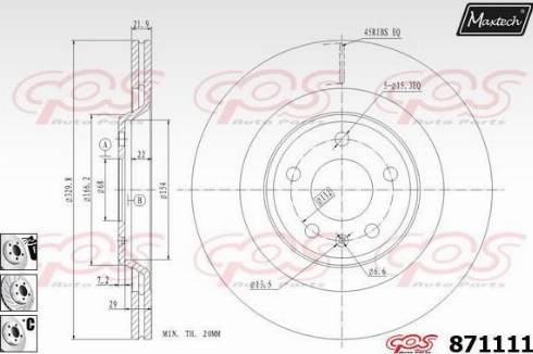 Maxtech 871111.6880 - Тормозной диск unicars.by