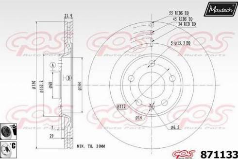 Maxtech 871133.6060 - Тормозной диск unicars.by