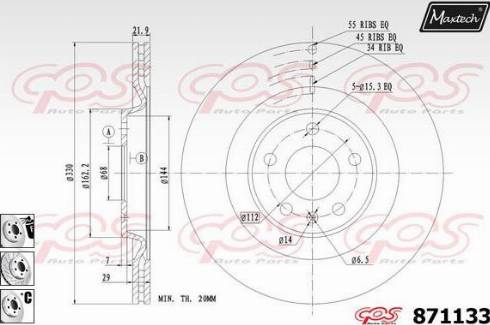 Maxtech 871133.6880 - Тормозной диск unicars.by