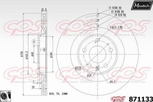 Maxtech 871133.0060 - Тормозной диск unicars.by