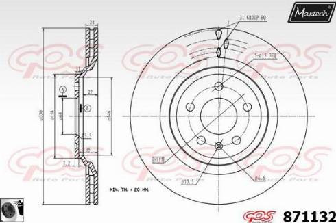 Maxtech 871132.0060 - Тормозной диск unicars.by