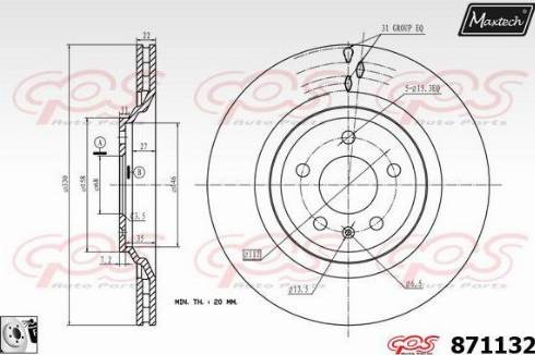 Maxtech 871132.0080 - Тормозной диск unicars.by