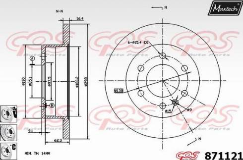 Maxtech 871121.6880 - Тормозной диск unicars.by