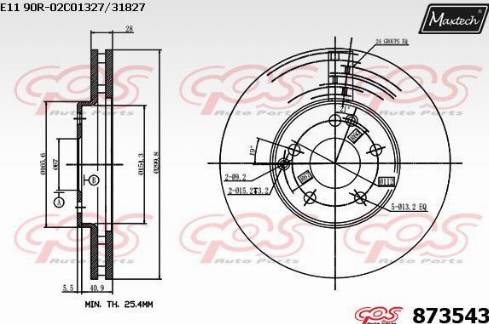 Maxtech 873543.0000 - Тормозной диск unicars.by