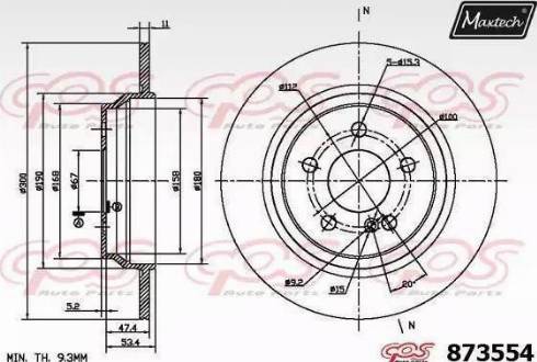 Maxtech 873554.6060 - Тормозной диск unicars.by