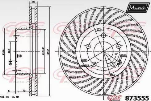 Maxtech 873555.0000 - Тормозной диск unicars.by