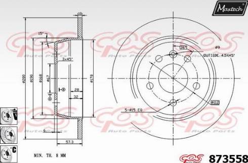 Maxtech 873558.6980 - Тормозной диск unicars.by