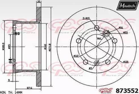 Maxtech 873552.0000 - Тормозной диск unicars.by