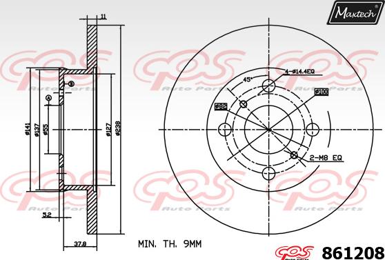 Maxtech 873589 - Тормозной диск unicars.by