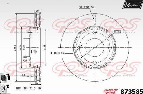 Maxtech 873585.6060 - Тормозной диск unicars.by