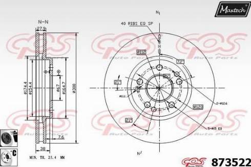 Maxtech 873522.6060 - Тормозной диск unicars.by