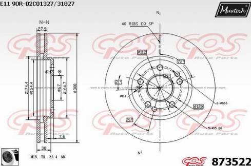 Maxtech 873522.0060 - Тормозной диск unicars.by