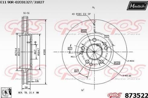 Maxtech 873522.0080 - Тормозной диск unicars.by