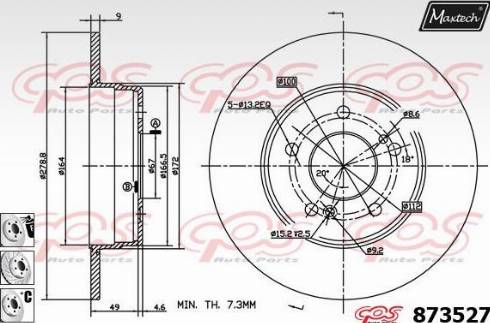 Maxtech 873527.6880 - Тормозной диск unicars.by