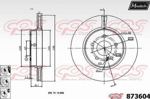 Maxtech 873604.6980 - Тормозной диск unicars.by