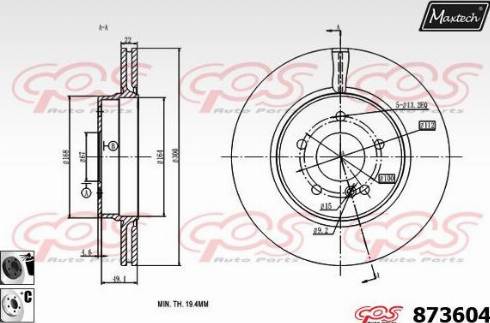 Maxtech 873604.6060 - Тормозной диск unicars.by