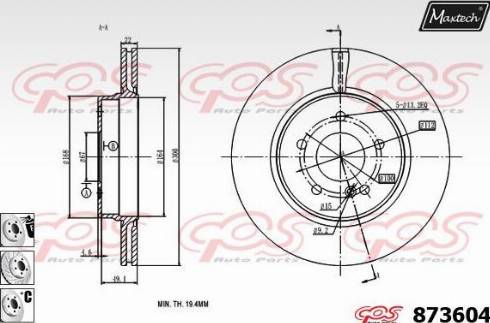 Maxtech 873604.6880 - Тормозной диск unicars.by