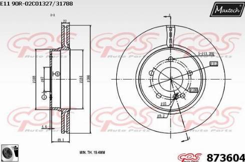 Maxtech 873604.0060 - Тормозной диск unicars.by