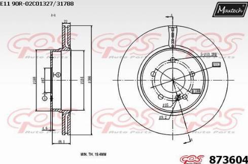 Maxtech 873604.0000 - Тормозной диск unicars.by