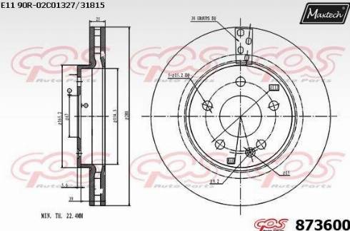 Maxtech 873600.0000 - Тормозной диск unicars.by