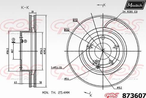 Maxtech 873607.0000 - Тормозной диск unicars.by